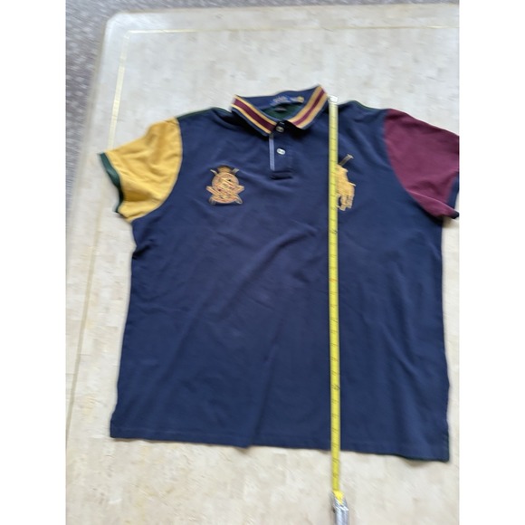 Polo Ralph Lauren Big Pony Polo Shirt Men's XXL Multi Color Custom Fit Crest - Picture 9 of 12